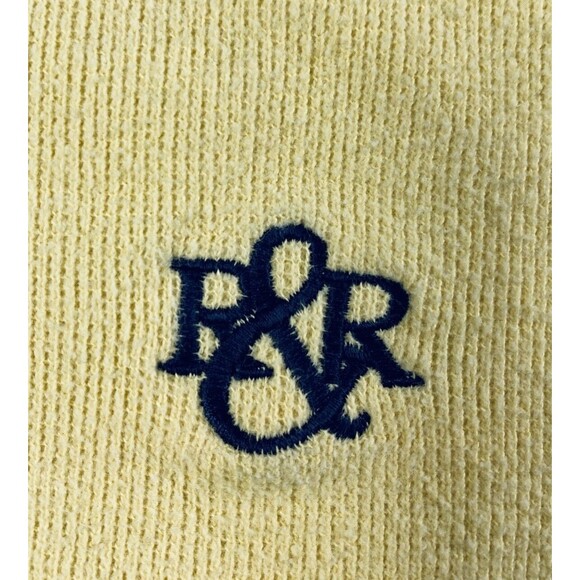 Vintage R&R Pro 100% cotton Men's Thick Knit Vest Size XL Yellow - Picture 4 of 4